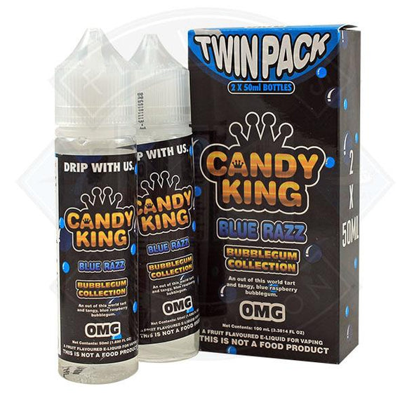 Candy King Twin Pack Bubblegum Collection - Blue Razz 0mg 2x50ml Shortfill