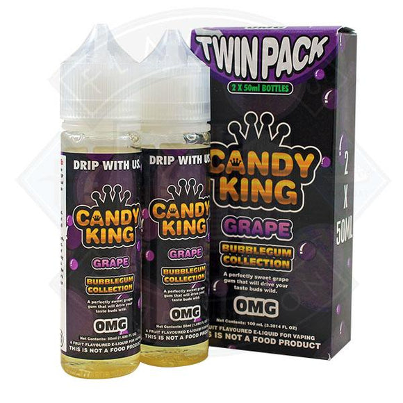 Candy King Twin Pack Bubblegum Collection - Grape 0mg 2x50ml Shortfill