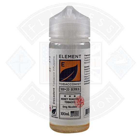 Element Tobacconist - Honey Roasted Tobacco 0mg 100ml Shortfill