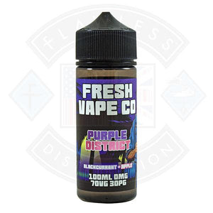 Fresh Vape Co. Purple District Blackcurrant & Apple 0mg 100ml Shortfill