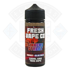 Fresh Vape Co. Sinners Street Cherry & Blue Razz 0mg 100ml Shortfill