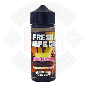 Fresh Vape Co. Sunset Boulevard Passionfruit & Peach 0mg 100ml Shortfill