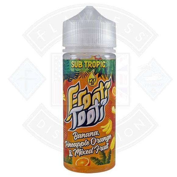 Frooti Tooti- Banana Pineapple Orange Mixed Fruit 0mg 100ml Shortfill