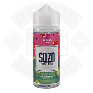 SQZD Watermelon Kiwi 0mg 100ml Shortfill