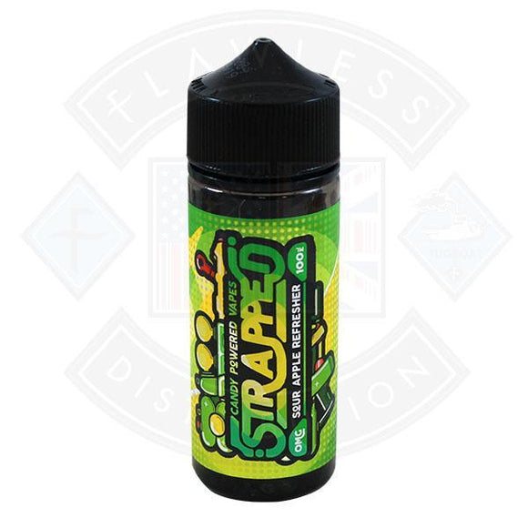 Strapped Candy Powered - Sour Apple Refresher 0mg 100ml Shortfill E Liquid