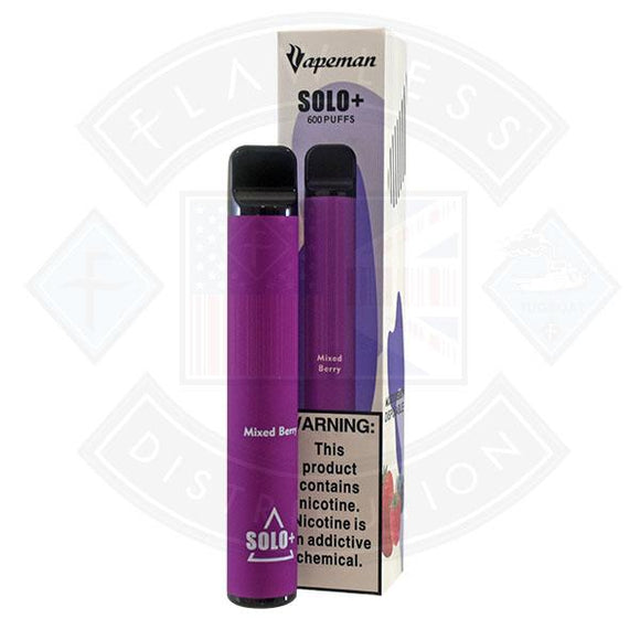 Vapeman Solo+ Disposable Mixed Berry 2% Nicotine 2ml