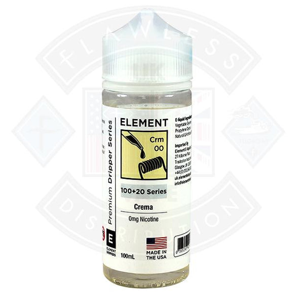 Element Eliquid Crema 0mg 100ml Shortfill